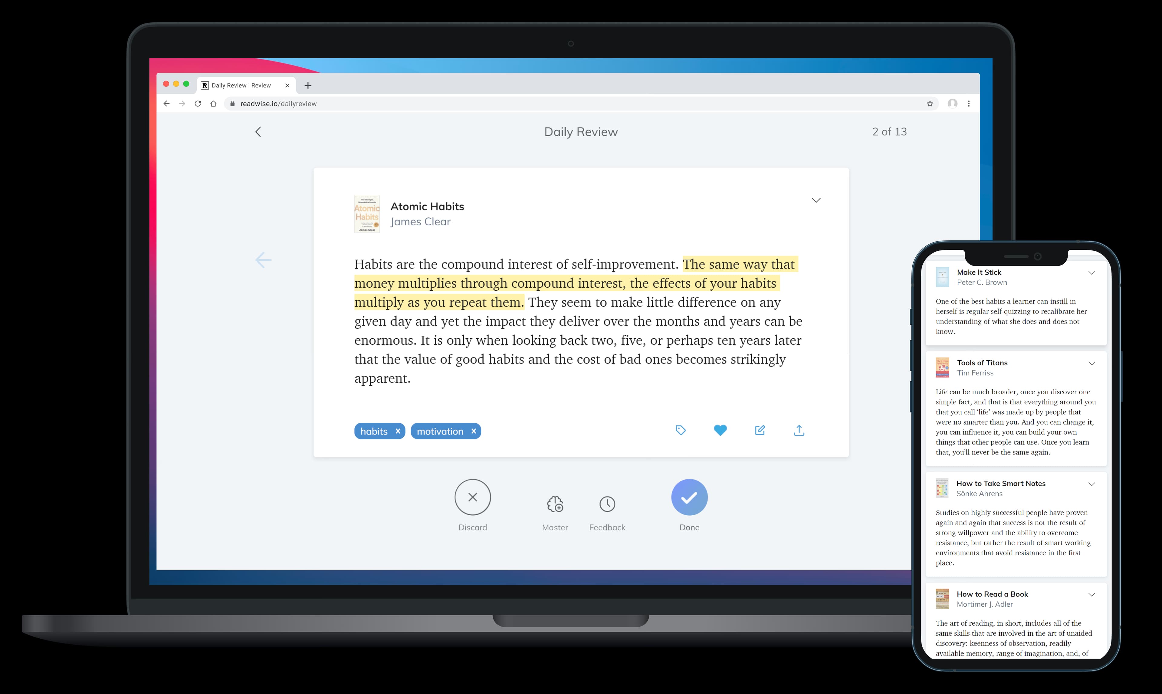 Readwise Screenshot Example